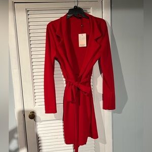 Red blazer dress